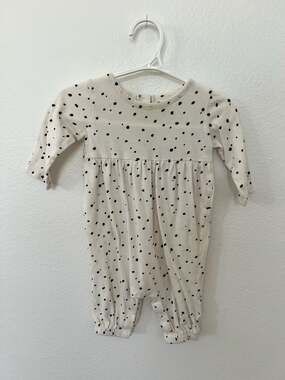 Nordstrom Baby Polka Dot Long Sleeve Romper 3 Months